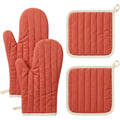 Novoa Oven Mitt and Pot Holder Set of 4 Burnt Coral - Product view