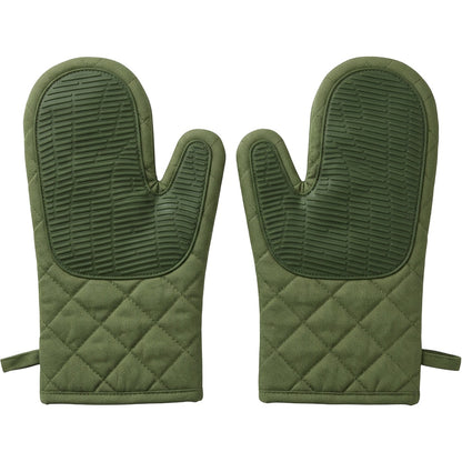 Novoa Quilted Oven Mitt Pair 32 cm Moss Green - Product view